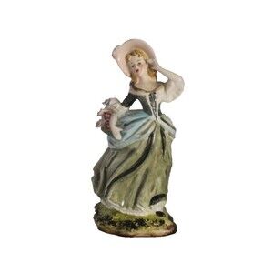 Vintage Arnart Victorian Lady Porcelain Figurine Japan 6.5 Inches Tall